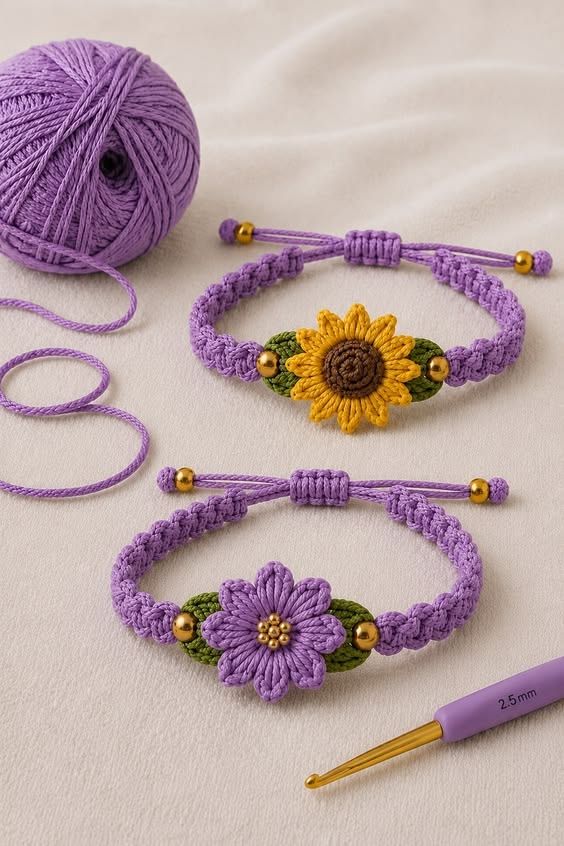 Pulseras Crochet
