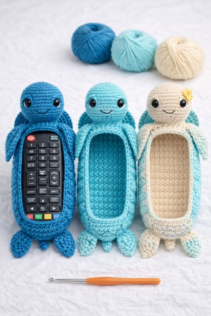 Porta Controles Crochet